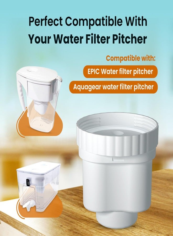 ICEPURE بديل لإبريق فلتر المياه EPIC من ICEPURE JFC011، متوافق مع أباريق أو موزعات المياه من Epic Pure و Aquagear و Seychelle، عبوة من قطعتين - Image 3
